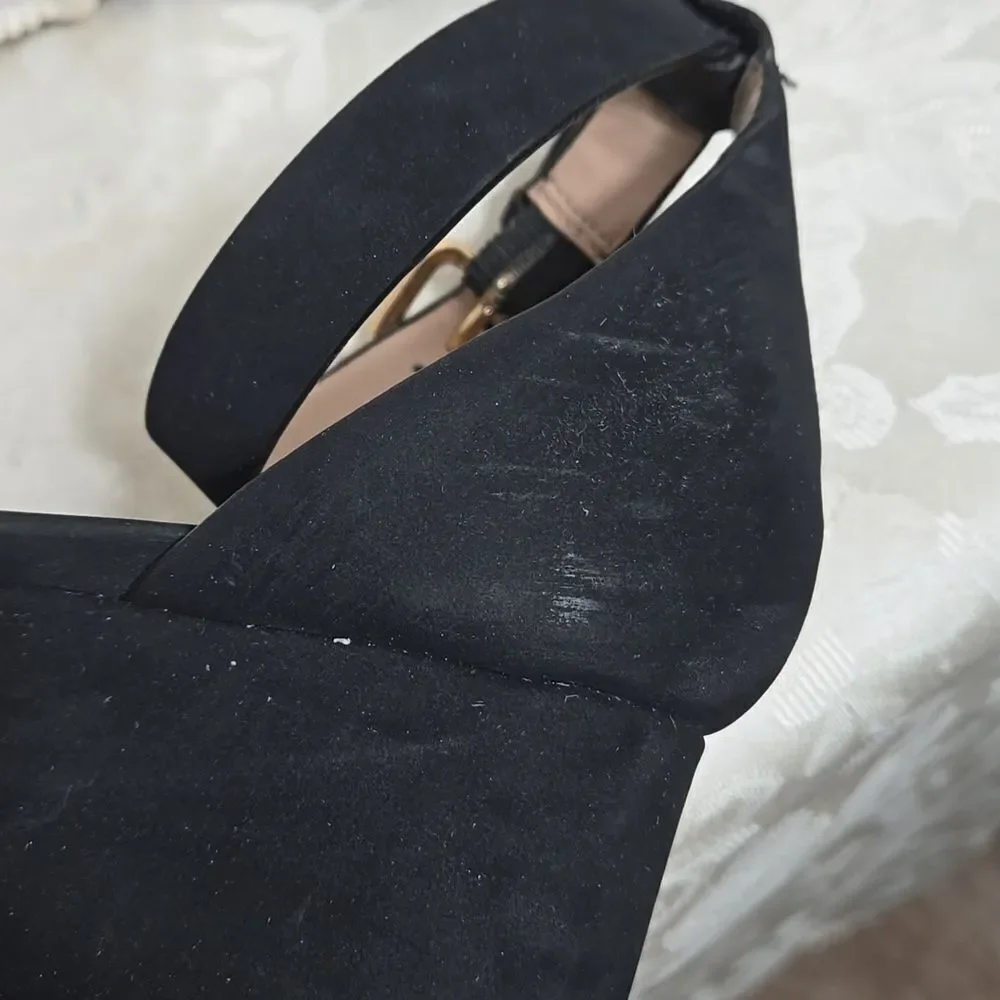 BCBGeneration Black Espadrille Wedge Sandals